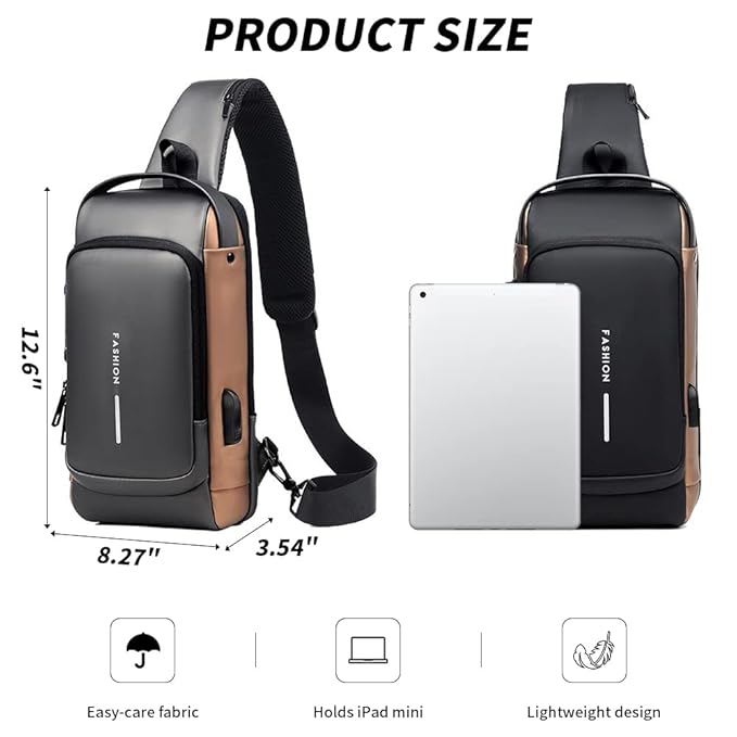 Fashionable Urban Sling Backpack – Anti-Theft, USB Charging