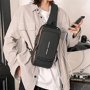 Fashionable Urban Sling Backpack – Anti-Theft, USB Charging