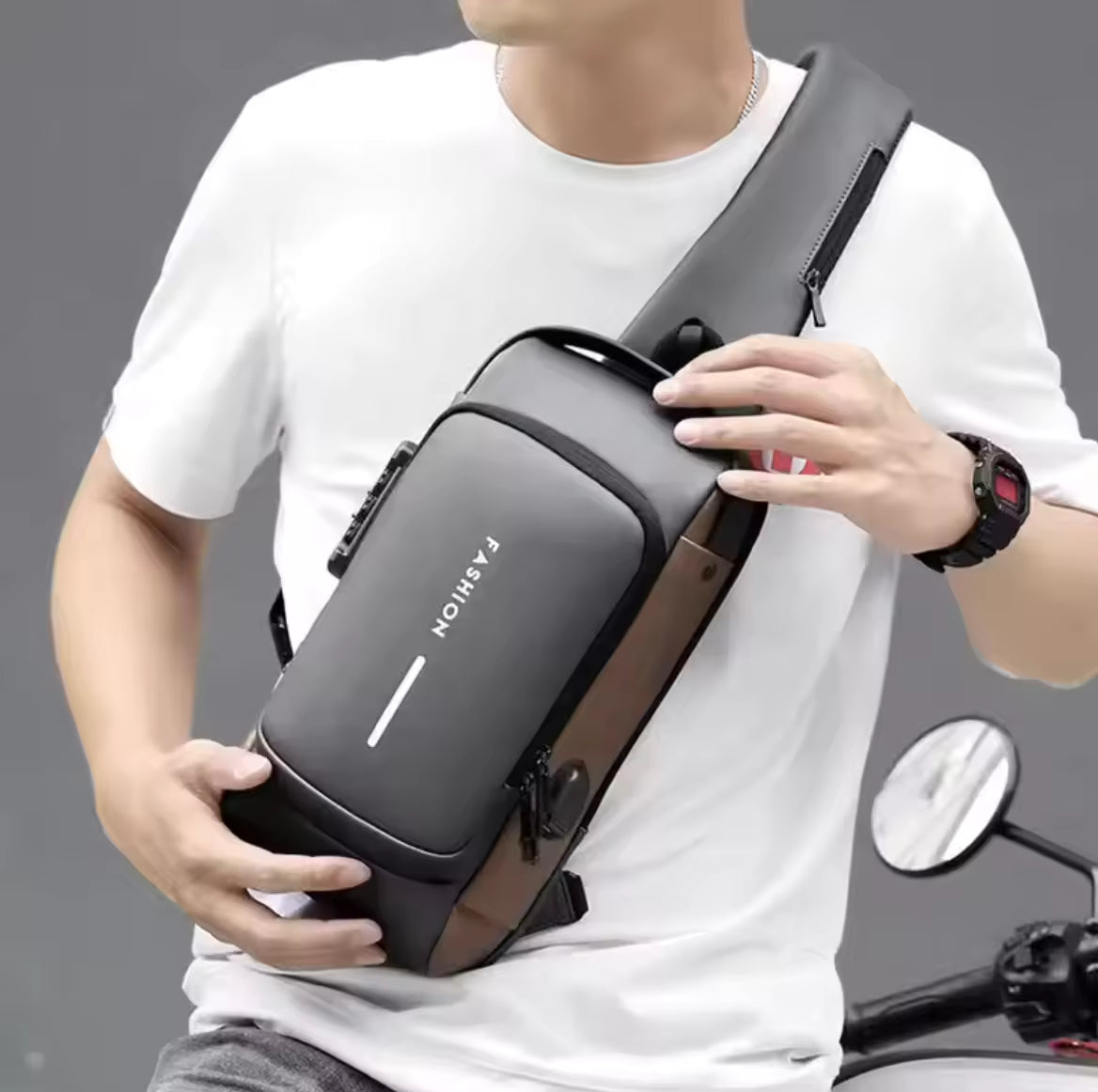 Fashionable Urban Sling Backpack – Anti-Theft, USB Charging