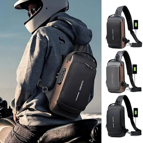 Fashionable Urban Sling Backpack – Anti-Theft, USB Charging