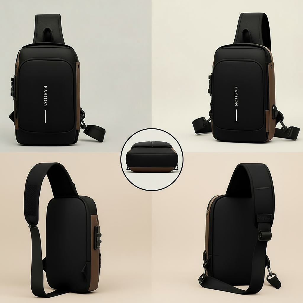 Fashionable Urban Sling Backpack – Anti-Theft, USB Charging