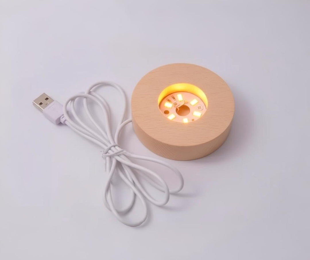 Divine Crystal Ball lamp Wooden Base – Perfect Spiritual Decor & Gift